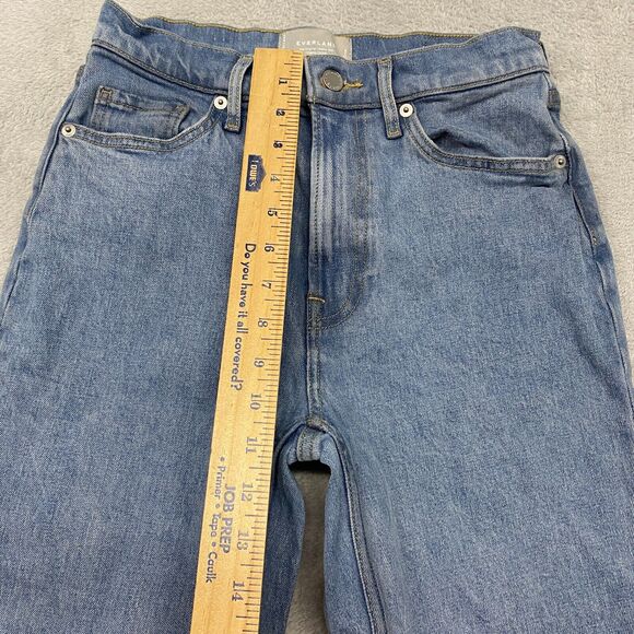 Everlane Jeans Womens 25 Blue Crop Original Checky Organic Cotton High Rise - Picture 5 of 11